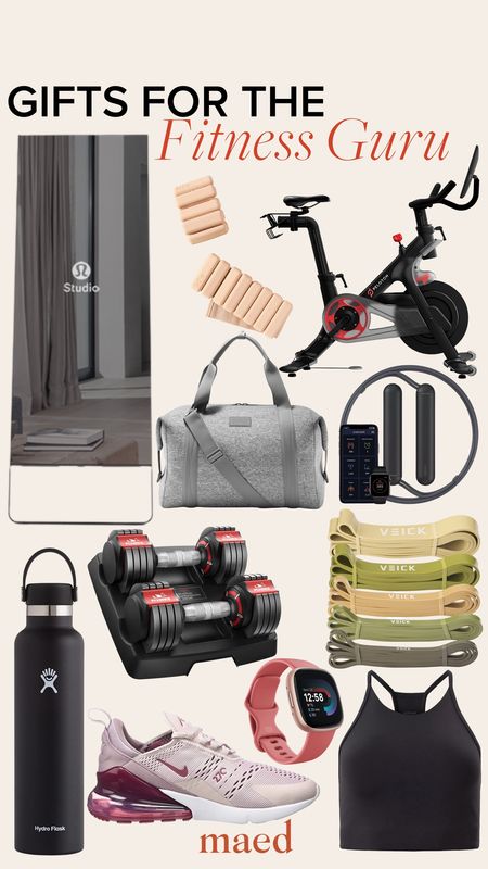 Gifts for the Fitness Guru - Athletic Presents - Resistant Training - Athlete Clothing - Sneakers - Tennis Shoes - Bottle - Weights - Gym Bag - At Home Workouts - Stationary Bike - Workout Mirror 

#LTKfit #LTKHoliday #LTKSeasonal