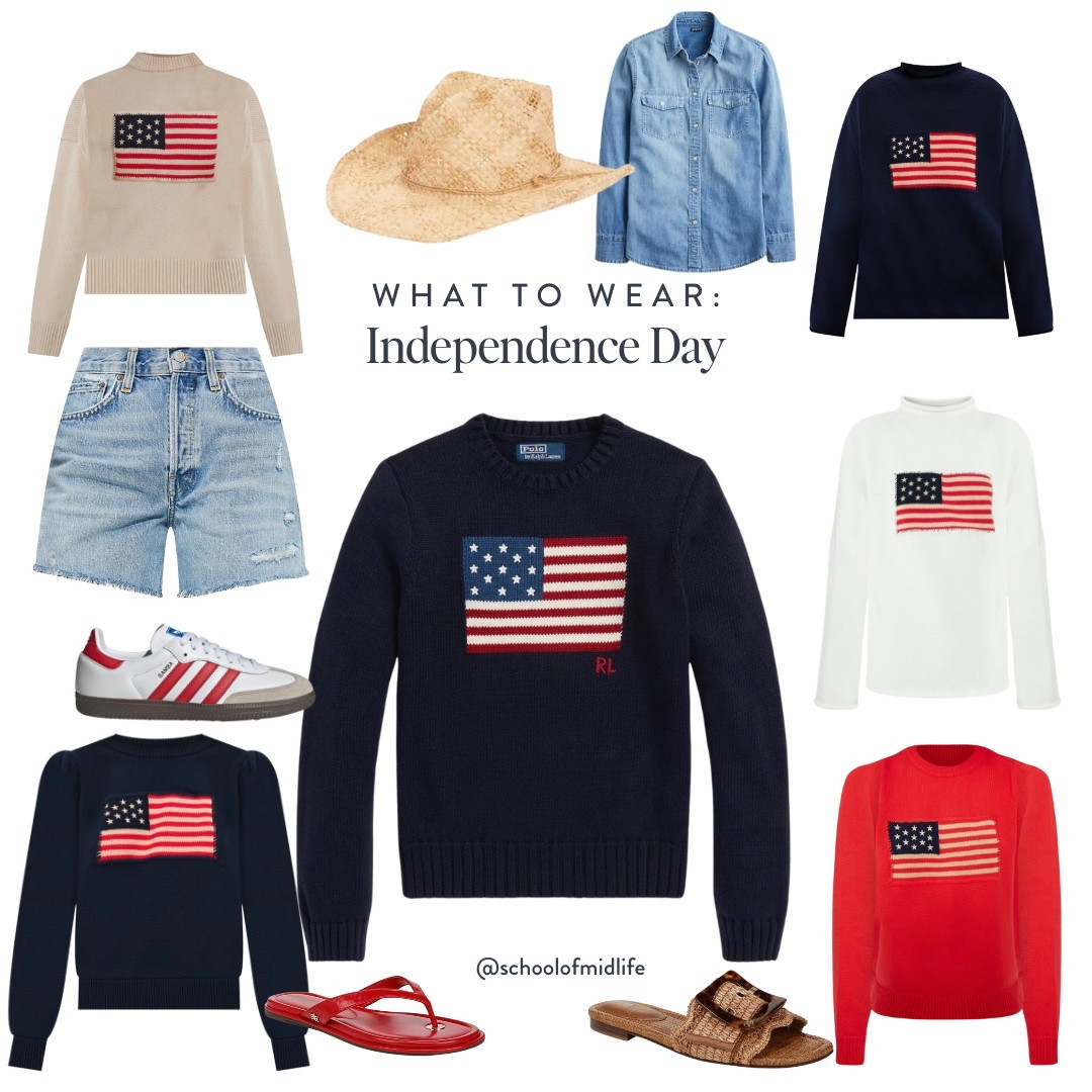 What to Wear: Independence Day 🇺🇸

Looking for the perfect flag sweater...

#fashionover40 #fashionover50 #midlifefashion

#LTKSummerEdit #LTKOver40 #LTKStyleTip