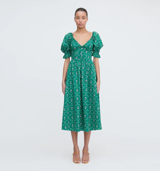 The Ophelia Dress - Emerald Trellis | Hill House Home US