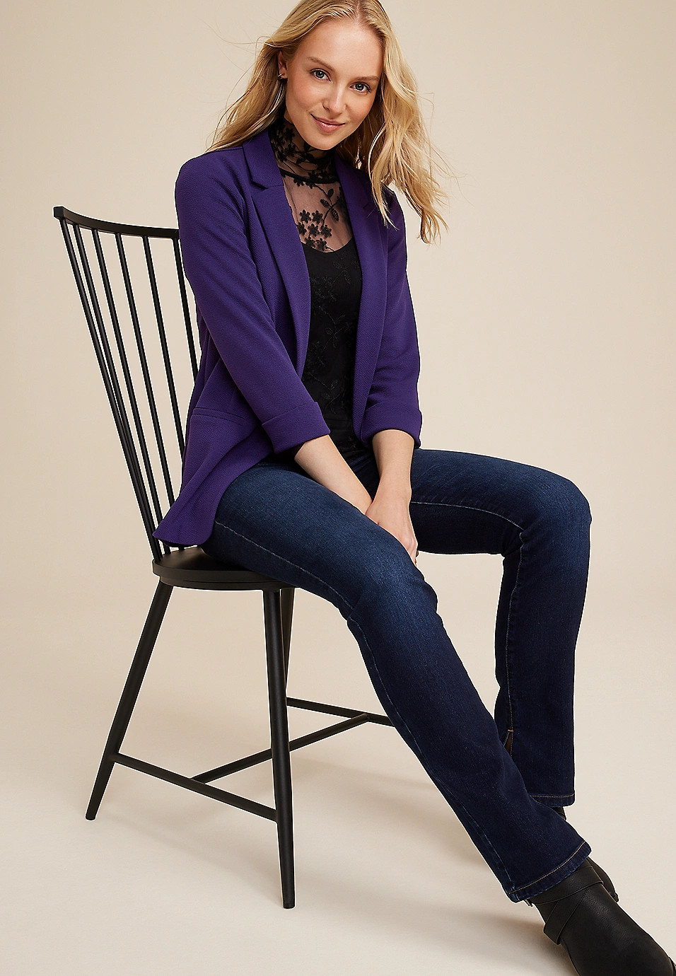 Versa Open Front Blazer | Maurices