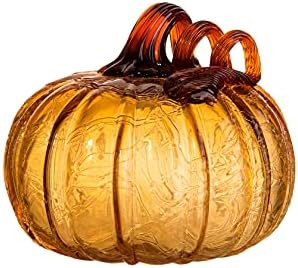 Gorgeous Home Glass Pumpkin Decorations for Halloween Fall Harvest Thanksgiving Handmade Art Coll... | Amazon (US)