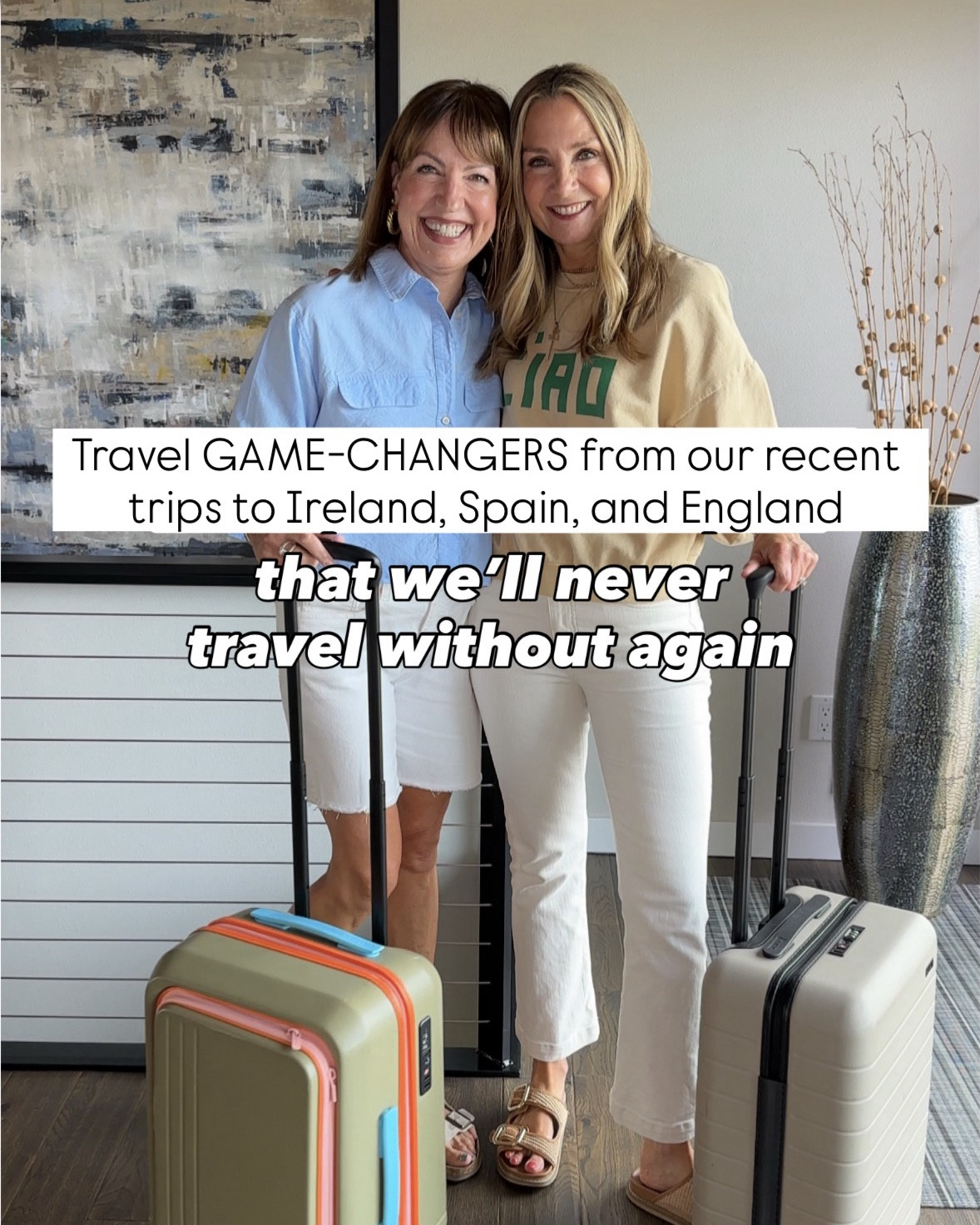 10+ Things from our recent Iltrips that have made our MUST-HAVE packing list! These items made our trips so much easier & smoother!

Don’t miss 20% off on our @Spanx travel outfits—on sale today in the LTK app. Copy the code in LTK and paste at checkout!

Comment LINK below and we’ll send you a DM with links to everything plus links to our Packing Tips blog and more of our flight must-haves!


#LTKOver40 #LTKTravel #LTKSpringSale