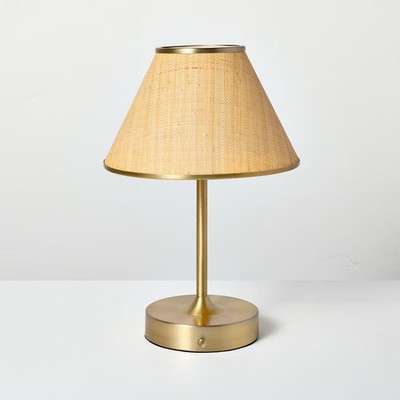 Woven Portable Table Lamp Brass (Includes LED Light Bulb) - Hearth & | eBay | eBay US