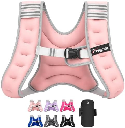 Fragraim Weighted Vest for Women Men - 8lb/10lb/12lb/16lb/22lb/25lb/30lb Weight Vest with Reflect... | Amazon (US)
