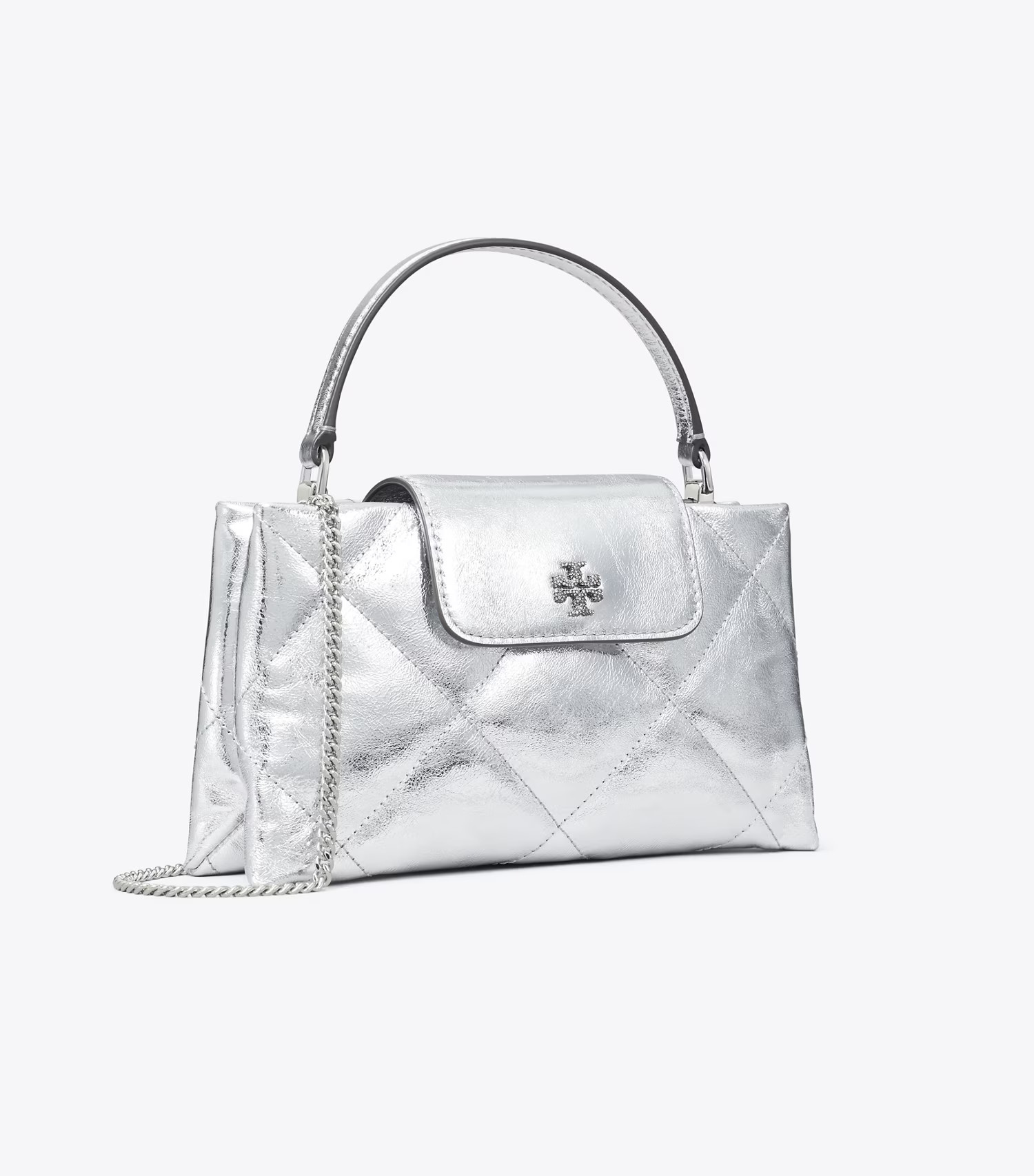 Kira Diamond Quilt Metallic Top-Handle Bag: Women's Designer Mini Bags | Tory Burch | Tory Burch (US)