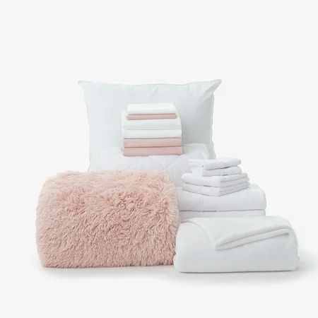 The Starter Pak in Melissa Pink 16-Piece College Dorm Bedding Comforter Set Twin XL Bonus Mattress P | Walmart (US)