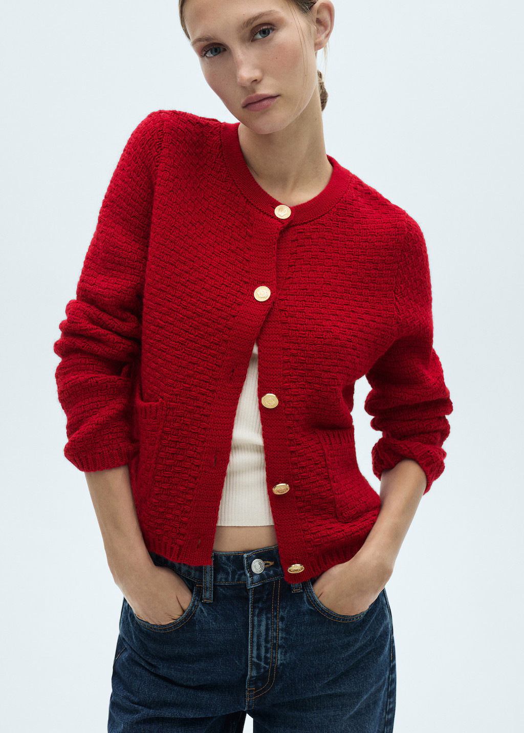 Button knit cardigan | MANGO (US)