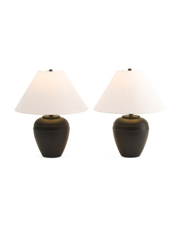 SAGEBROOK HOME
2pk 21in Textured Table Lamps With Tapered Shades
$129.99  Compare At $290 
help
You’re saving $160! help
Color:Black

Size:Os
OS


 
Free shipping on all orders of $89+ Use code SHIP89 >
Returns are free in store and easy by mail.
Exclusions apply. >  
Product Details click to collapse contents
textured base, removable tapered shade, set of 2, ul listed
turn knob switch
maximum: 100w bulb, type A
lamp: 17in D x 21in H, 5.25ft cord length
imported
style #:4000392047
Shop Related Categories
Lighting  Furniture & Lighting  Home
We Think You'll Love These
Add this product to your favorites

RACHEL ZOE
original price:129.99
Compare At compare at price: $190.00
Add this product to your favorites

BOD & CHRISTENSEN
original price:129.99
Compare At compare at price: $258.00
Add this product to your favorites

VEJA
original price:129.99
Compare At compare at price: $170.00
Add this product to your favorites

MARGAUX
original price:129.99
Compare At compare at price: $300.00
Add this product to your favorites

TOM FORD
original price:129.99
Compare At compare at price: $200.00
Add this product to your favorites

TOM FORD
original price:129.99
Compare At compare at price: $200.00
Add this product to your favorites

TOM FORD
original price:129.99
Compare At compare at price: $200.00
Add this product to your favorites

TOM FORD
original price:129.99
Compare At compare at price: $200.00
Add this product to your favorites

TOM FORD
original price:129.99
Compare At compare at price: $200.00
Add this product to your favorites

TOM FORD
original price:129.99
Compare At compare at price: $200.00
Add this product to your favorites

LA CANADIENNE
original price:129.99
Compare At compare at price: $230.00
Add this product to your favorites

TAHARI
original price:39.99
Compare At compare at price: $57.00
Recently Viewed
Add this product to your favorites

ECRU
original price:29.99
Compare At compare at price: $40.00
Add this product to your favorites

POLAGRAM
original price:24.99
Compare At compare at price: $50.00
Add this product to your favorites

FREE PEOPLE
original price:49.99
Compare At compare at price: $80.00
Add this product to your favorites

REVEAL DESIGNER
original price:99.99
Compare At compare at price: $150.00
Add this product to your favorites

RACHEL ZOE
original price:29.99
Compare At compare at price: $60.00
Add this product to your favorites

YOUNG FABULOUS & BROKE
original price:24.99
Compare At compare at price: $47.00 - 66.00
Add this product to your favorites

VAURNA
original price:24.99
Compare At compare at price: $36.00
Add this product to your favorites

SAGEBROOK HOME
original price:129.99
Compare At compare at price: $290.00
 | Marshalls