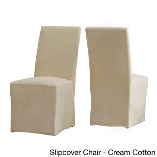 Potomac Slipcovered Parsons Dining Chairs (Set of 2) by iNSPIRE Q Artisan ([Slipcovered Chair]-Cream | Bed Bath & Beyond