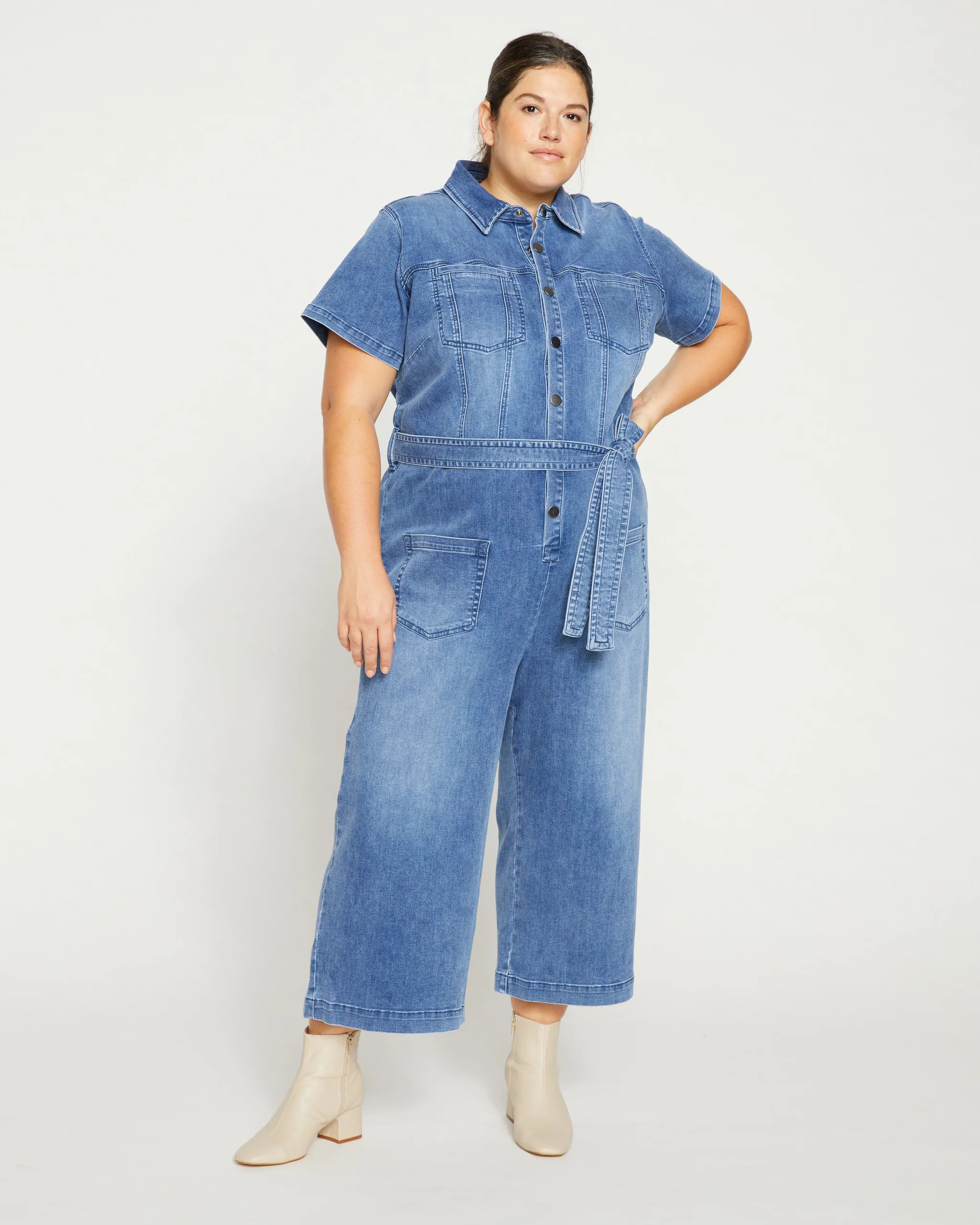 Kate Denim Jumpsuit - Austin Blue | Universal Standard