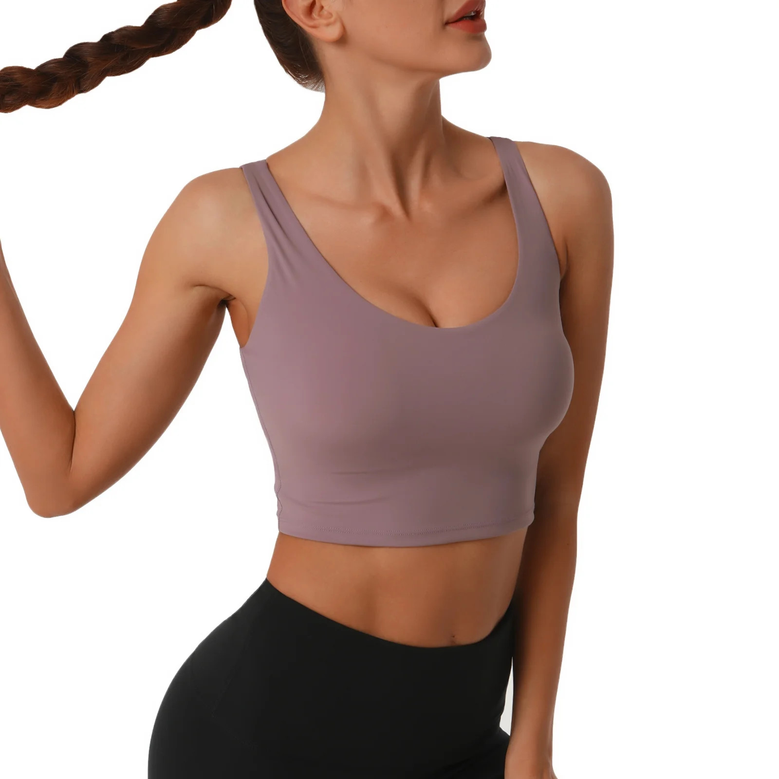 Sports Bra for Women, Letsfit ES7 Crossed Back Women Crop Top, Removable Pads Yoga Tops, High Imp... | Walmart (US)