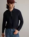 Cotton-Linen Long-Sleeve Sweater Polo | Madewell