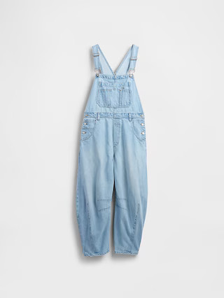 UltraSoft Denim Horseshoe Overalls | Gap (US)
