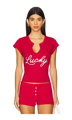Bella Venice Lucky Tee in Red from Revolve.com | Revolve Clothing (Global)