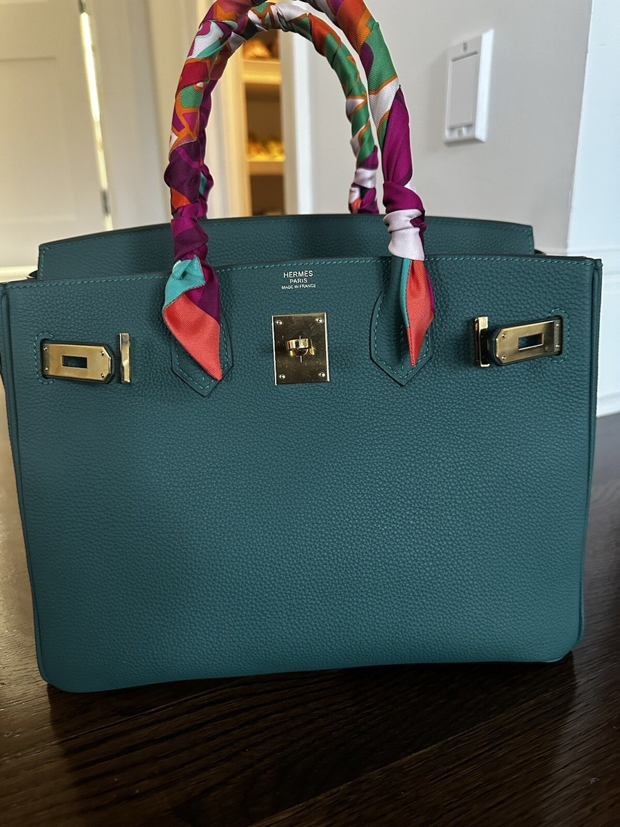 HERMES BIRKIN 30 TOGO MALACHITE GHW C STAMP 2018 PURCHASE | eBay US