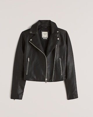 Leather Jacket, Black Leather Jacket, Faux Leather Jacket, Moto Jacket, Leather Moto Jacket | Abercrombie & Fitch (US)