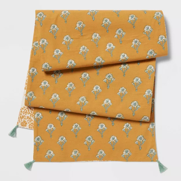 72" x 14" Cotton Printed Reversible Table Runner - Threshold™ | Target