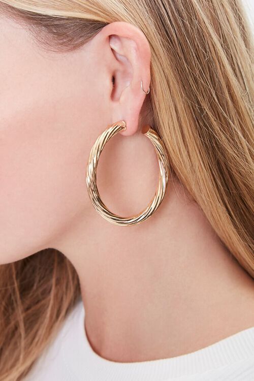 Textured Twisted Hoop Earrings | Forever 21 (US)