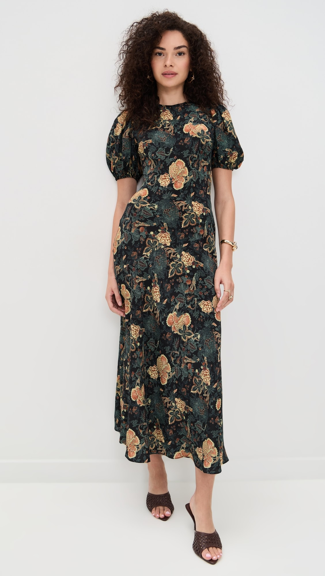 Ines Puff Sleeve Midi Dress | Shopbop