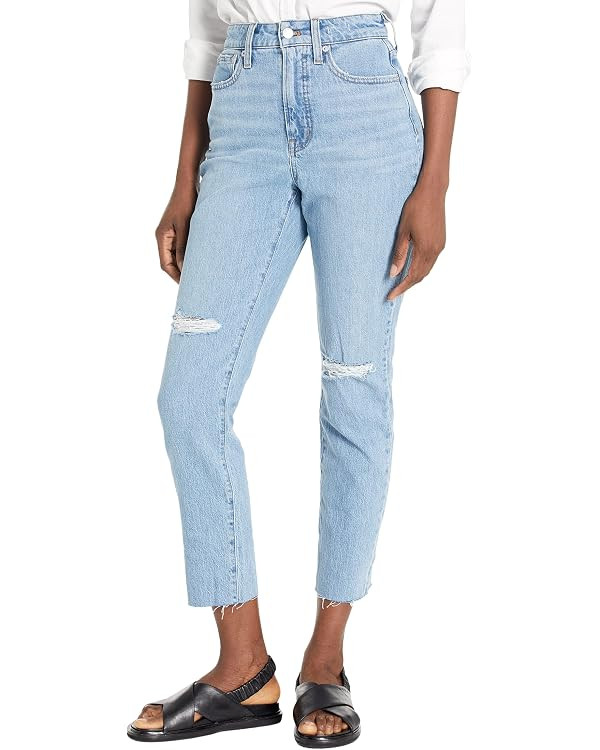 Madewell Curvy Perfect Vintage Jeans with Rips and Raw Hem in Bradwell Wash | Amazon (US)