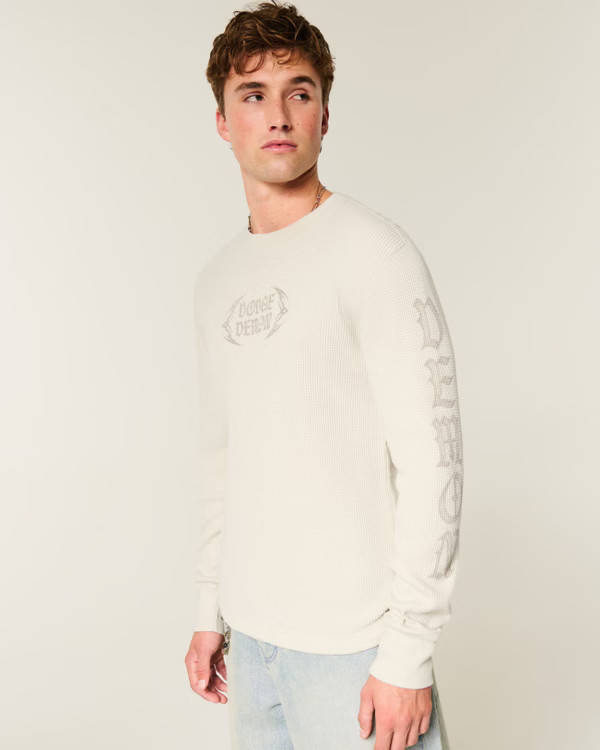 Men's Thermal Dodge Demon Graphic Shirt | Men's Graphics Shop | HollisterCo.com | Hollister (US)