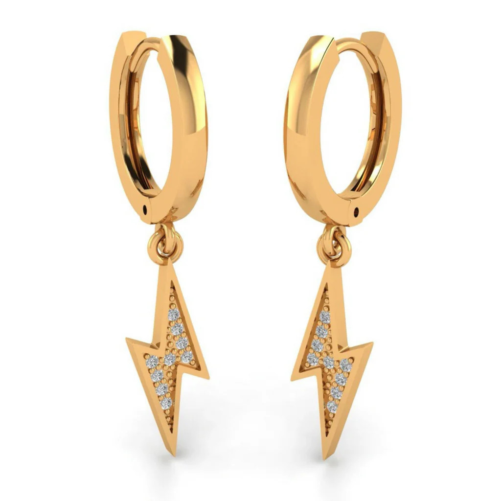 Bolt Huggie Earrings | Lor By Cara Loren