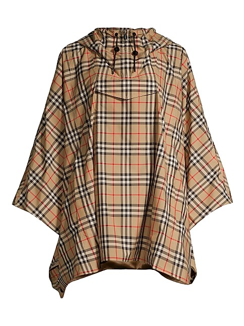 Check Poncho | Saks Fifth Avenue