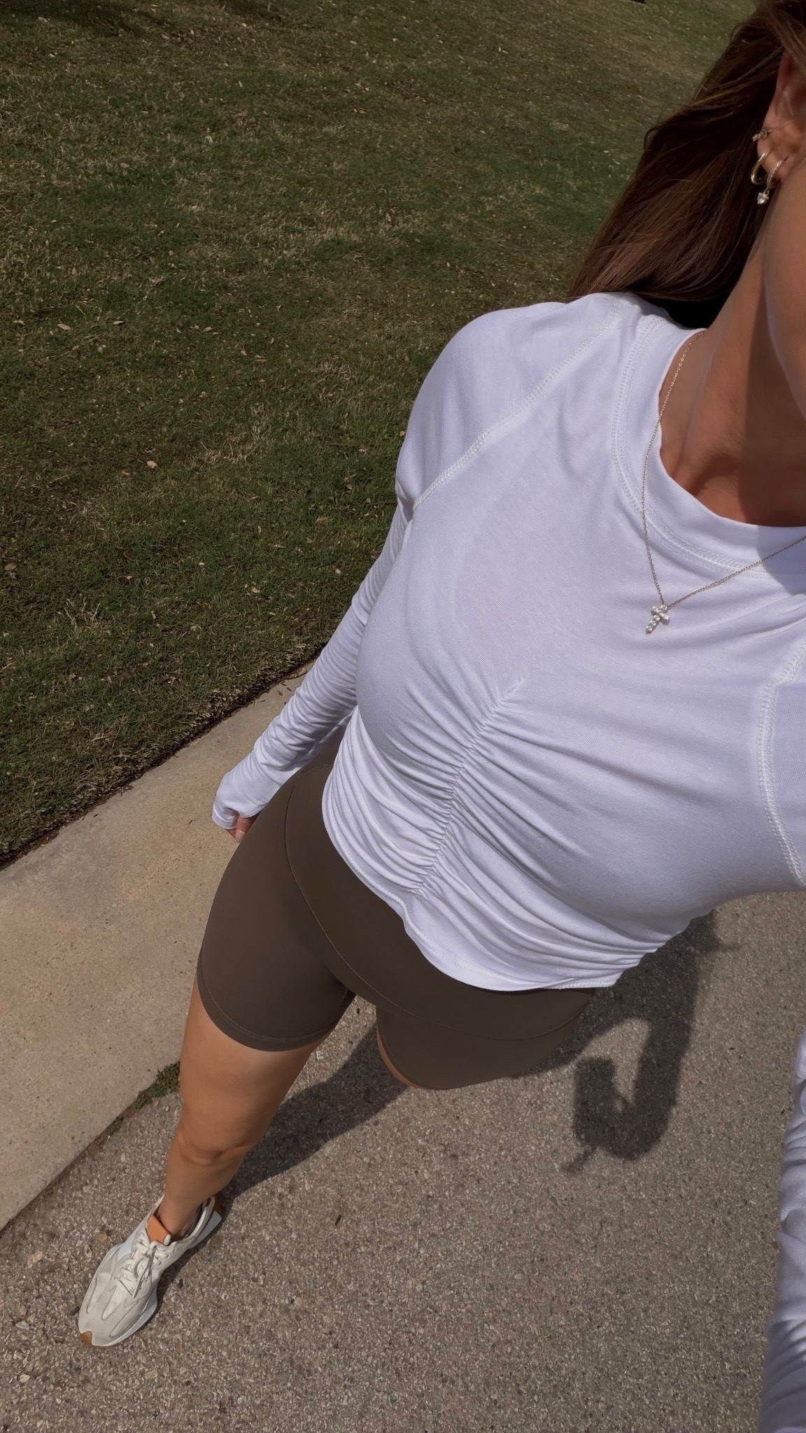 outfit for a hot girl walk ☀️ biker shorts: small // sports bra: xs // white top: small 


#LTKPetite #LTKSeasonal #LTKootd