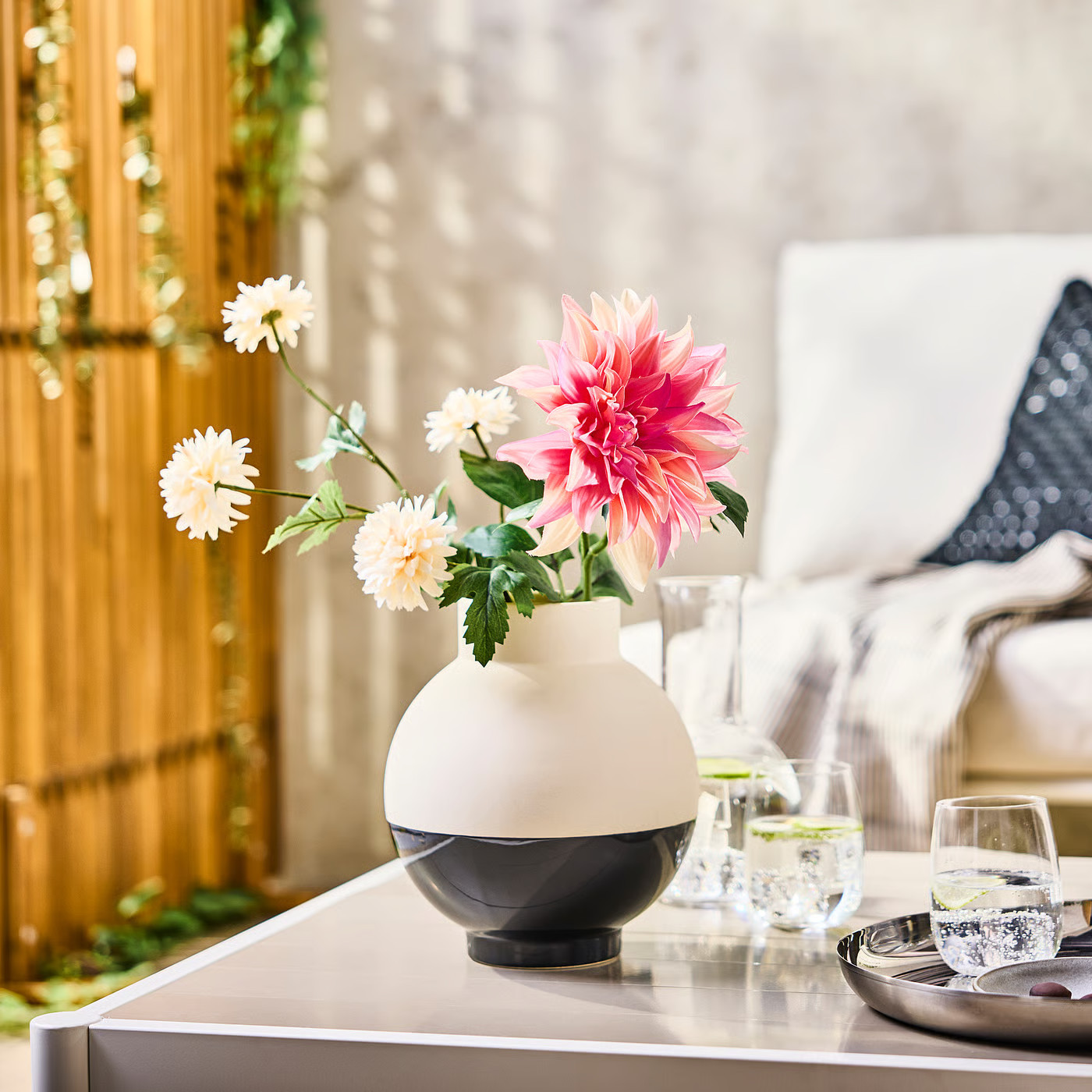 IKEA SMYCKA artificial flower, indoor/outdoor Dahlia/pink, 25 ½ | IKEA US