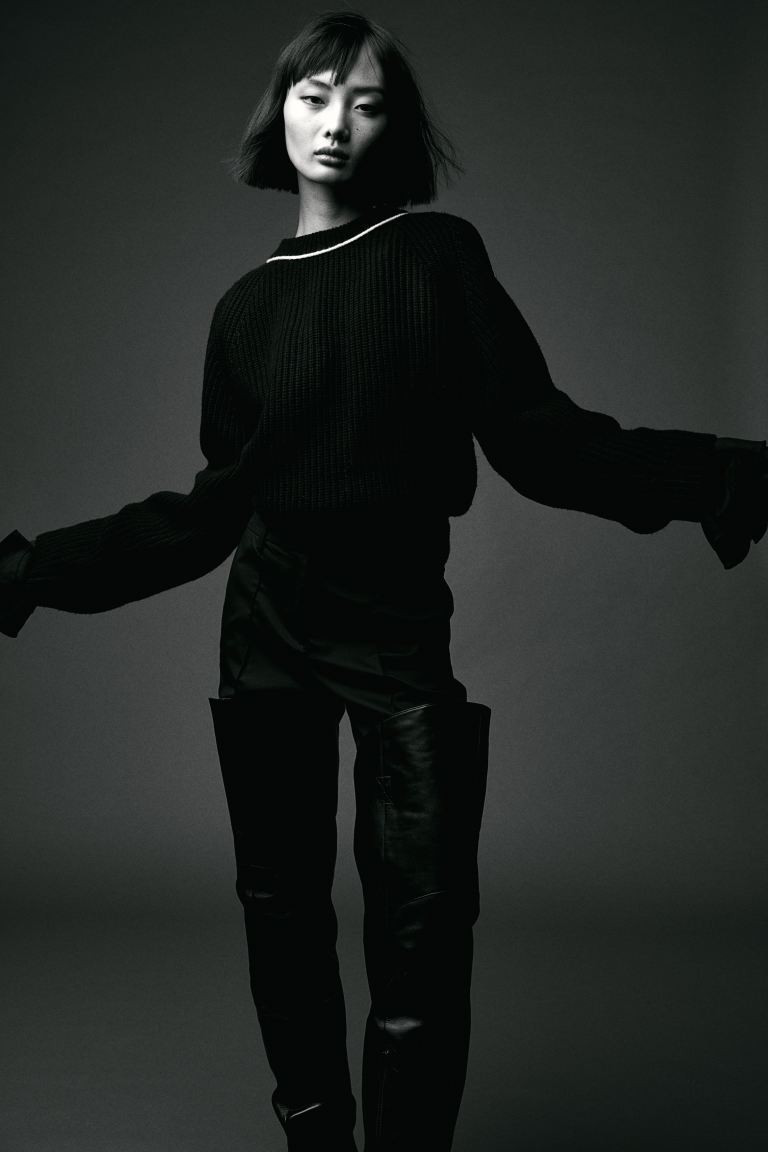 Wool-blend jumper - Black - Ladies | H&M GB | H&M (UK, MY, IN, SG, PH, TW, HK)