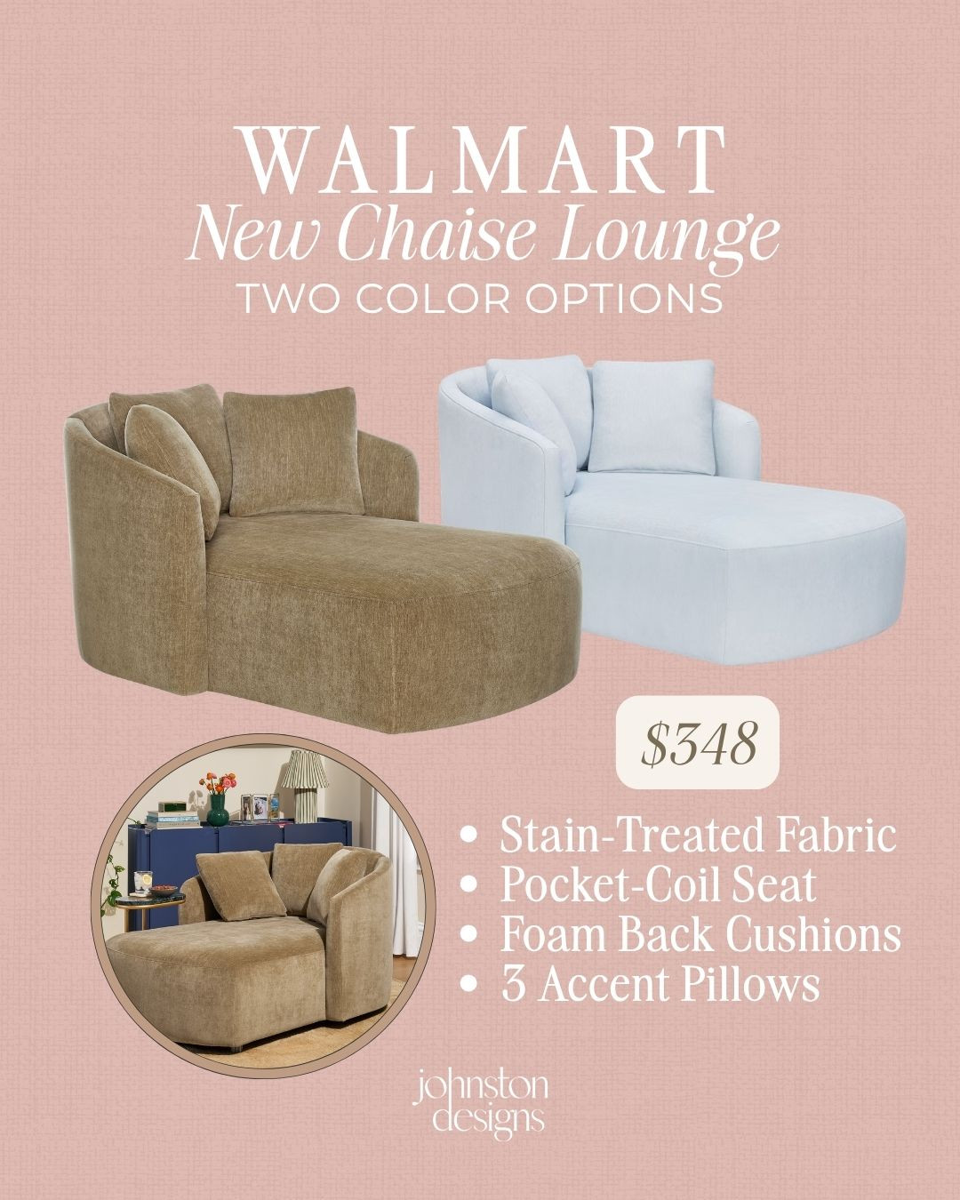 Cozy, stylish and practical, this new Walmart chaise lounge comes in two neutral color options and looks perfect for relaxing at home. 🤎

Walmart furniture, walmart home finds, chaise lounge chair, affordable furniture, living room furniture, neutral home decor, cozy reading chair, accent chair, small space furniture, home furniture finds 

 #LTKHome