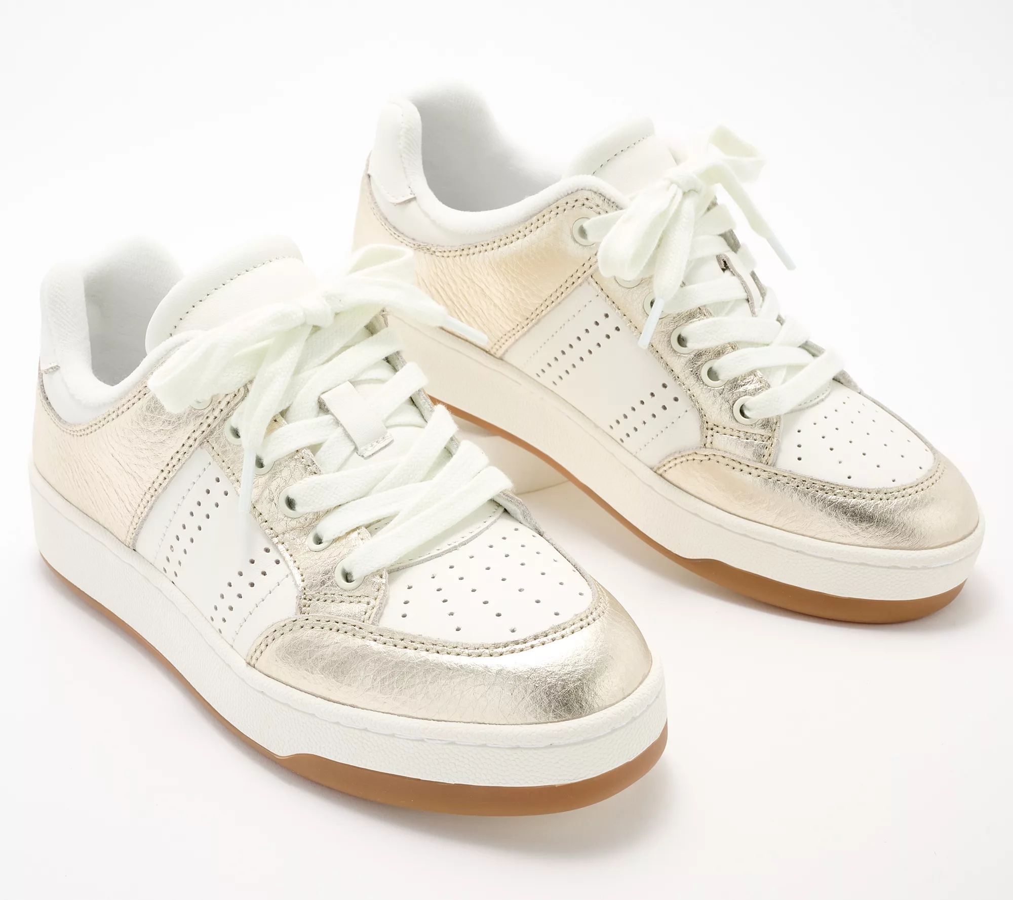 Marc Fisher LTD Leather Sneakers - Flynn - QVC.com | QVC