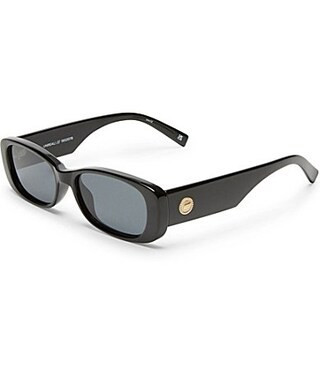 Le Specs Unisex Unreal! 52mm Rectangle Sunglasses - Shiny Black | Dillard's