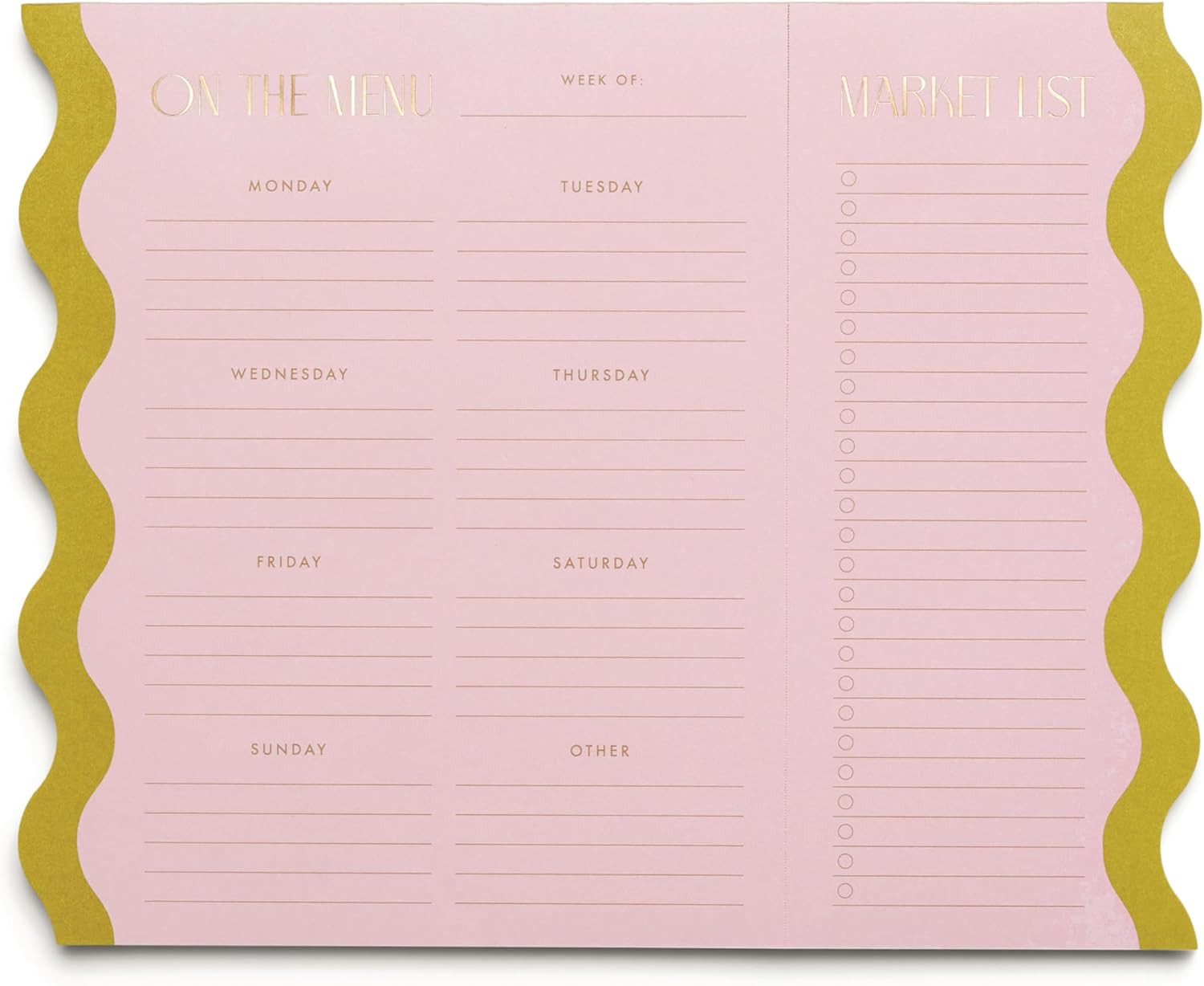 DesignWorks Ink 10" x 8" Magnetic Meal Planner Notepad with Removable Shopping List, 60 Sheets, P... | Amazon (US)