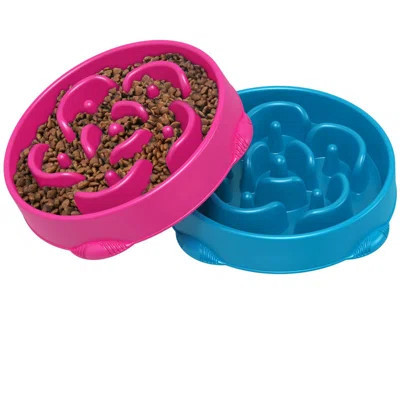 Large Slow Feeder Dog Bowls 2PCS, Anti-Choking Puzzle Dog Food Bowls, Non Slip Interactive Dog Feeding Bowls Slow Down Eating, Bloat Stop Maze Dog Dis | Wayfair North America