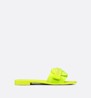 Dio(r)evolution Slide Bright Yellow Camouflage Technical Fabric | DIOR | Dior Couture