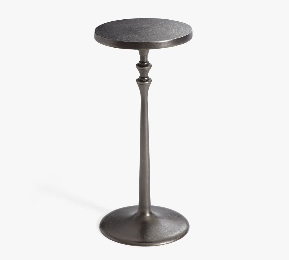 Round 9.5&amp;quot; Metal Cocktail Table, Bronze | Pottery Barn (US)