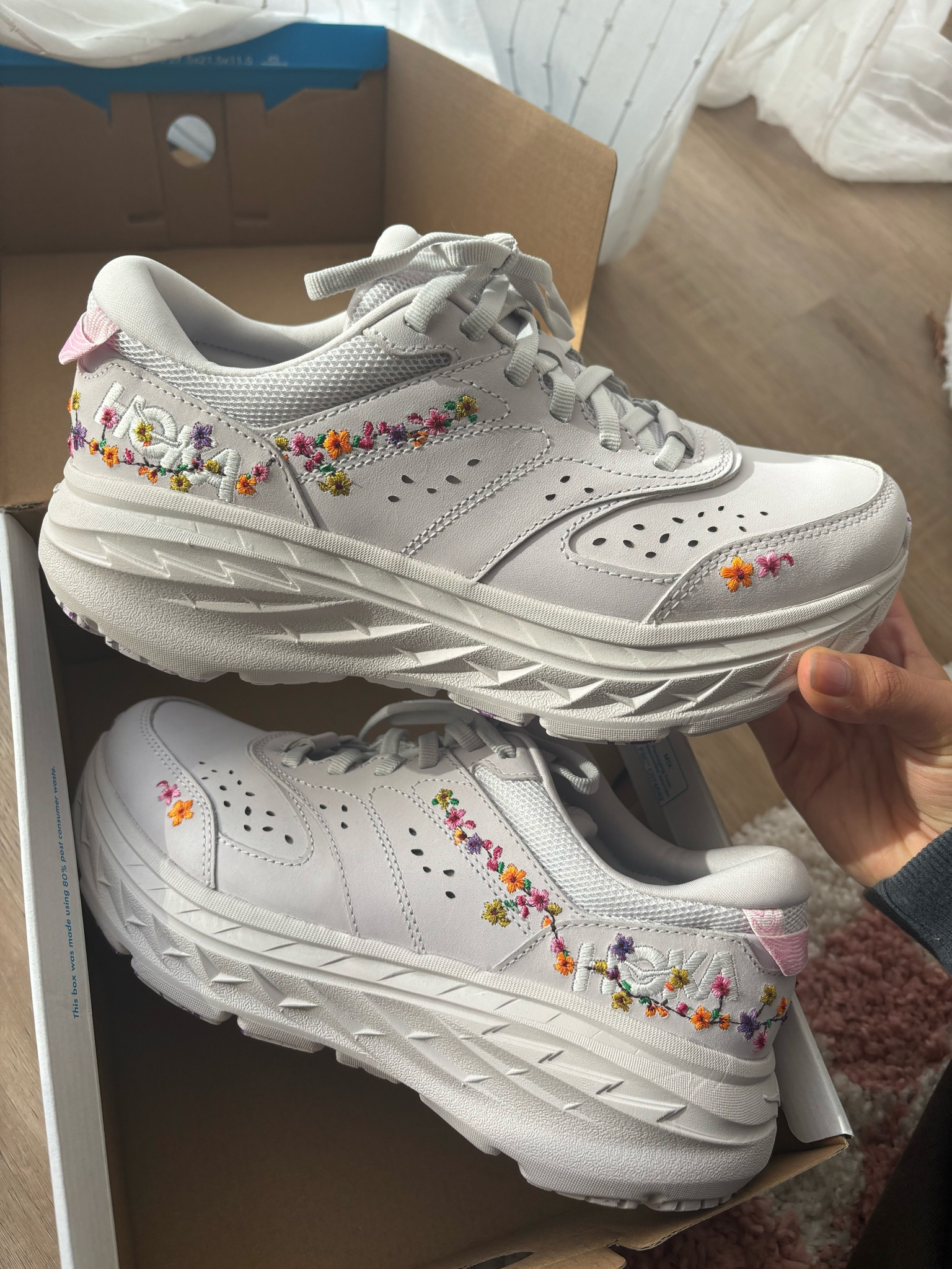 cutest workout shoes from hoka 🌸🌷🌻🌼
