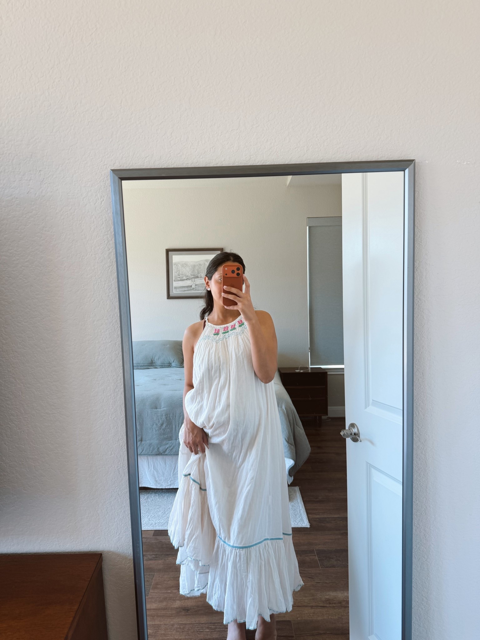 This spring dress is so flowy and comfy. A great piece to buy when you’re pregnant because you’ll be able to wear it later. Wearing size S 

#LTKpregnancy #LTKspringdress #LTKmomlife