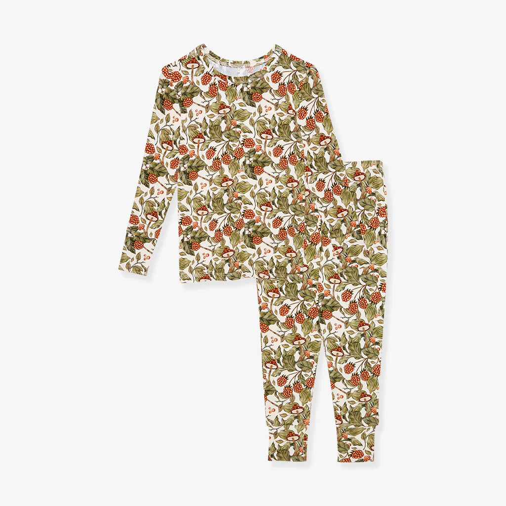 Berry White Long Sleeve Toddler Pajamas | Wilda | Posh Peanut