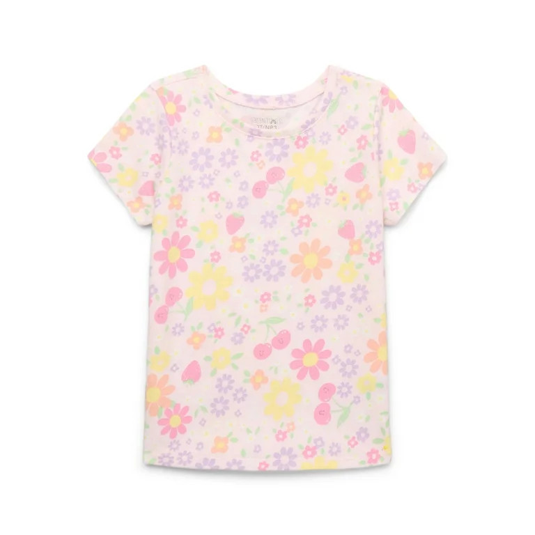 Garanimals Toddler Girl Short Sleeve Print T-Shirt, Sizes 18M-5T - Walmart.com | Walmart (US)