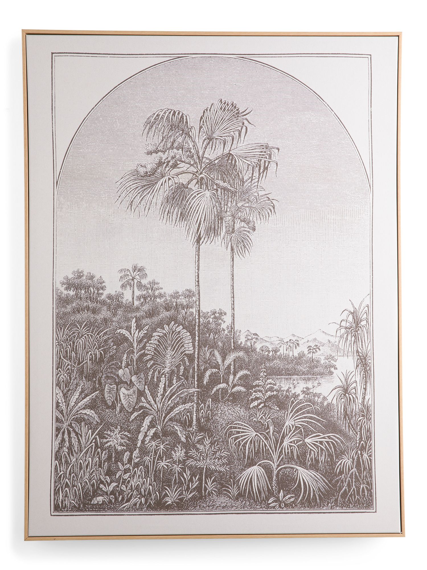 30x40 Vintage Palm Arch Natural Framed Canvas Wall Art | Pillows & Decor | Marshalls | Marshalls
