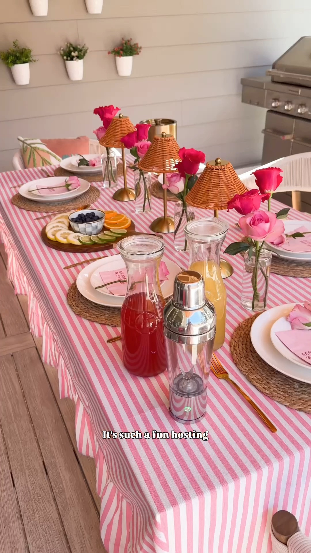 POV: Your summer tablescape matches your cocktail 🍸 💕

Summer tablescape with striped ruffle table cloth and rattan table lamps!

Tablecloth, glass carafe, bud vases, placemats, table lamp, dress

#LTKsummer #LTKhome #LTKsummer #LTKhome