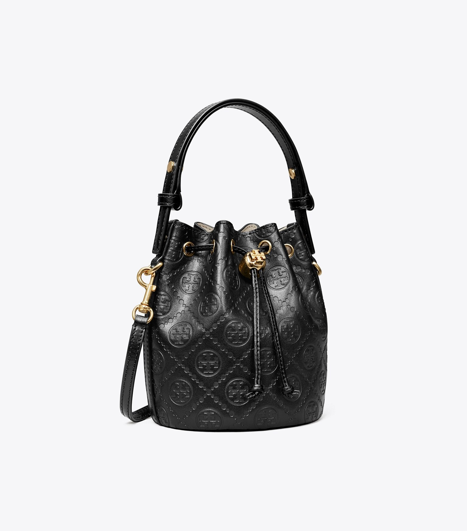 T Monogram Leather Mini Bucket Bag: Women's Designer Crossbody Bags | Tory Burch | Tory Burch (US)