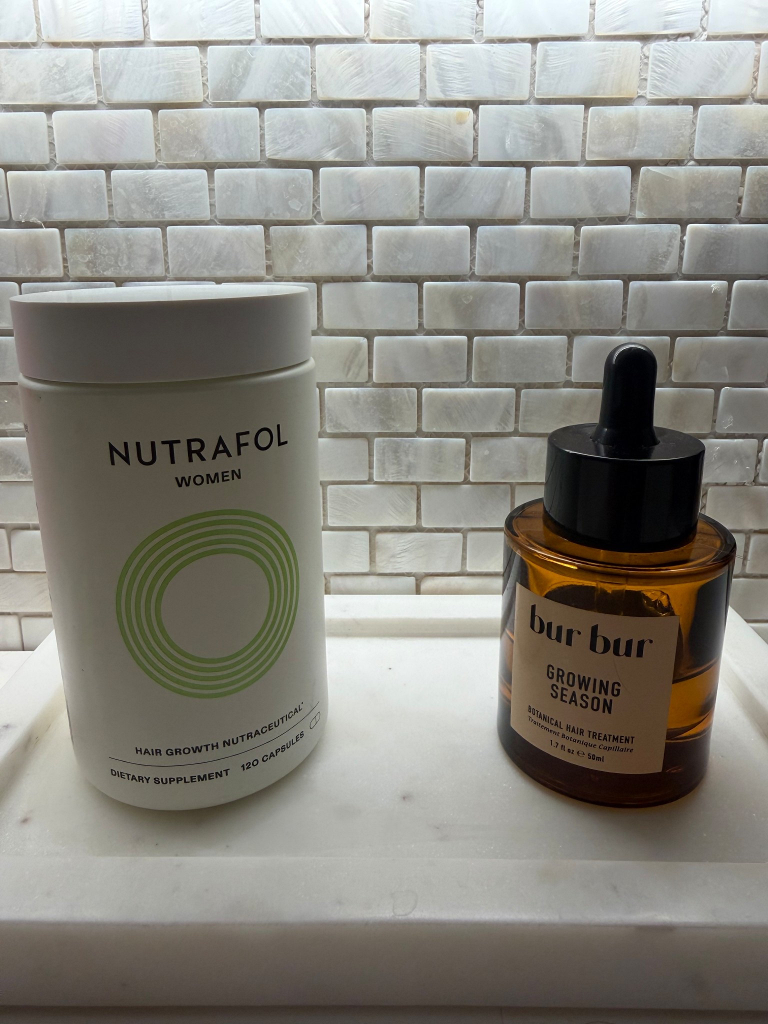 The hair growth combo I swear by 🤍🌿

It started with Nutrafol… but once I added the Bur Bur hair oil?? Game. Over.

Yes, I stopped bleaching my hair — but my hairline is on another level right now. Normally it only looks this full in the summer when it’s getting constant sun… and we are nowhere near summer.

Nutrafol supports overall growth (it works everywhere), and the Bur Bur oil is targeted — so wherever I apply it, I actually see it. I feel like adding the oil seriously sped up my results.

I’m literally obsessed with both.

Also being transparent: I only take 1 Nutrafol pill a day (serving size is 4), and I’m still seeing a difference.

#LTKdayinmylife #LTKselfcare #LTKBeauty