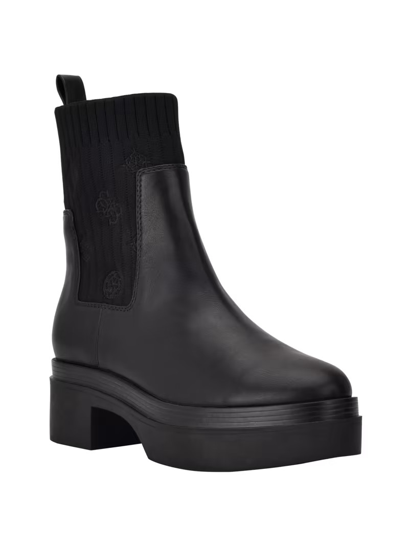 Keanna Logo Knit Chelsea Boots | Guess (US)