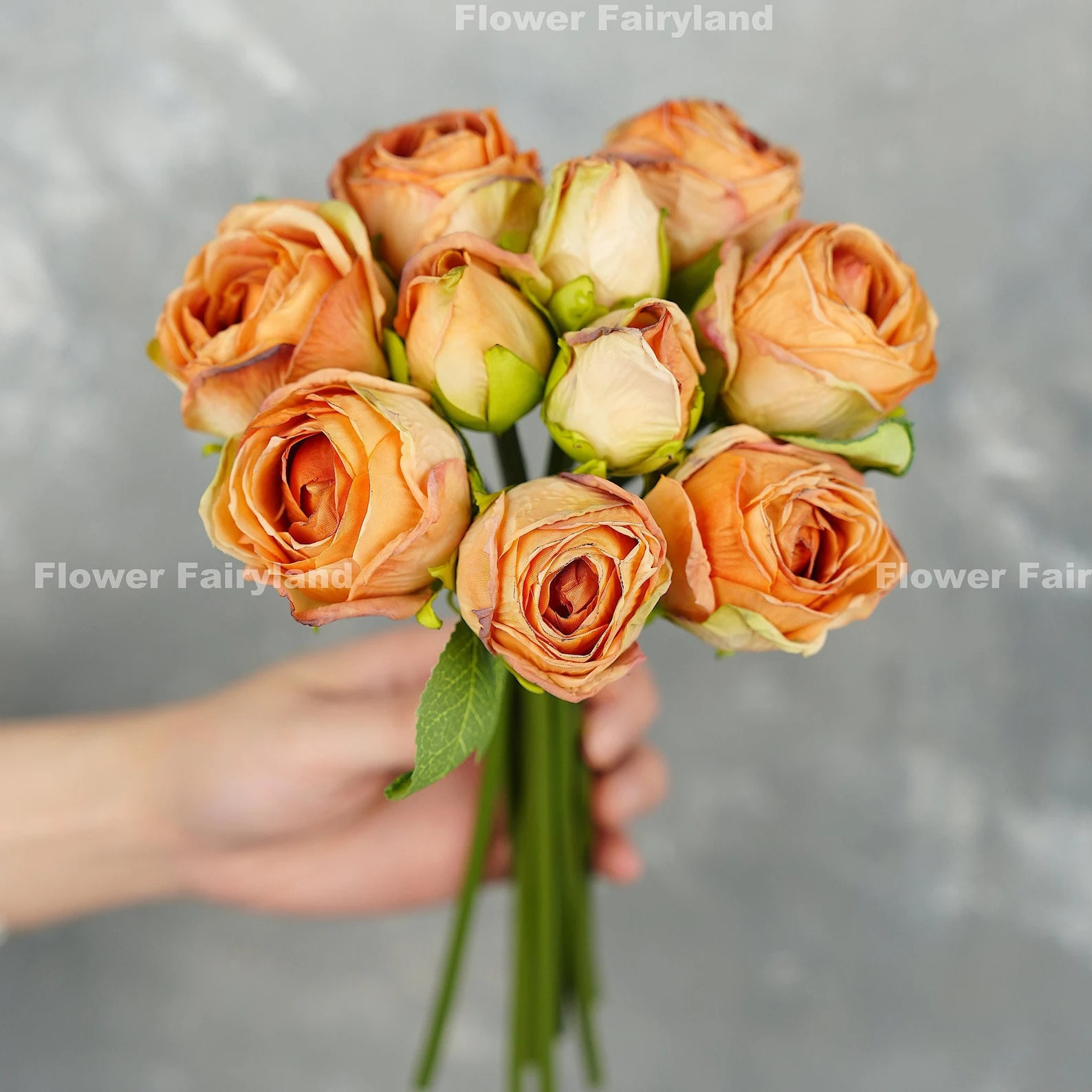 10 Stems Dried Look Rose Bouquet  Artificial Flower  - Etsy | Etsy (US)