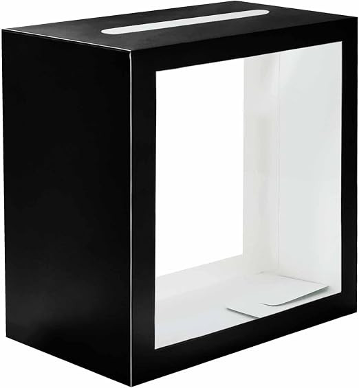 SietDESEO Black Card Box for Party with Clear Window Large Gift Card Box Holder for Wedding Recep... | Amazon (US)