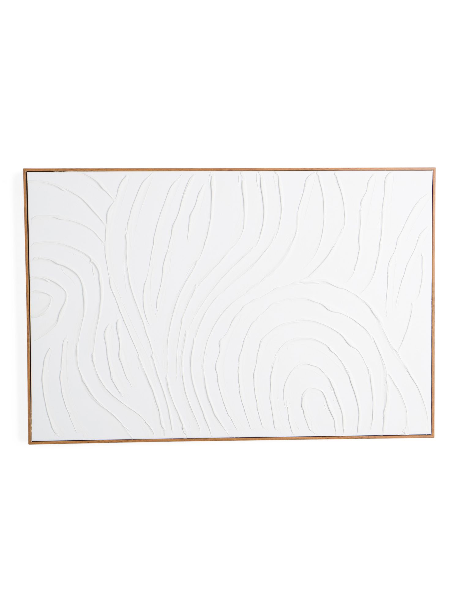 24x36 White Plaster Swirls Hanging Wall Art In Walnut Frame | Home | Marshalls | Marshalls