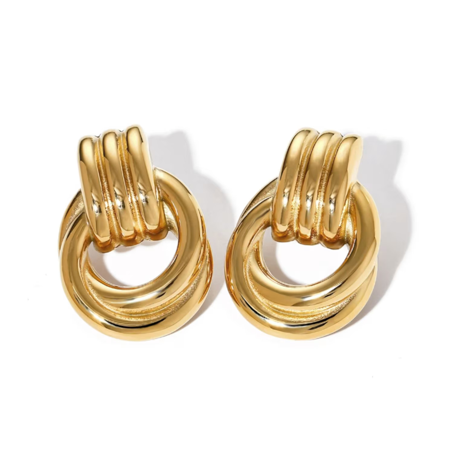 Madison Knotted Gold Earrings | Wolf & Badger